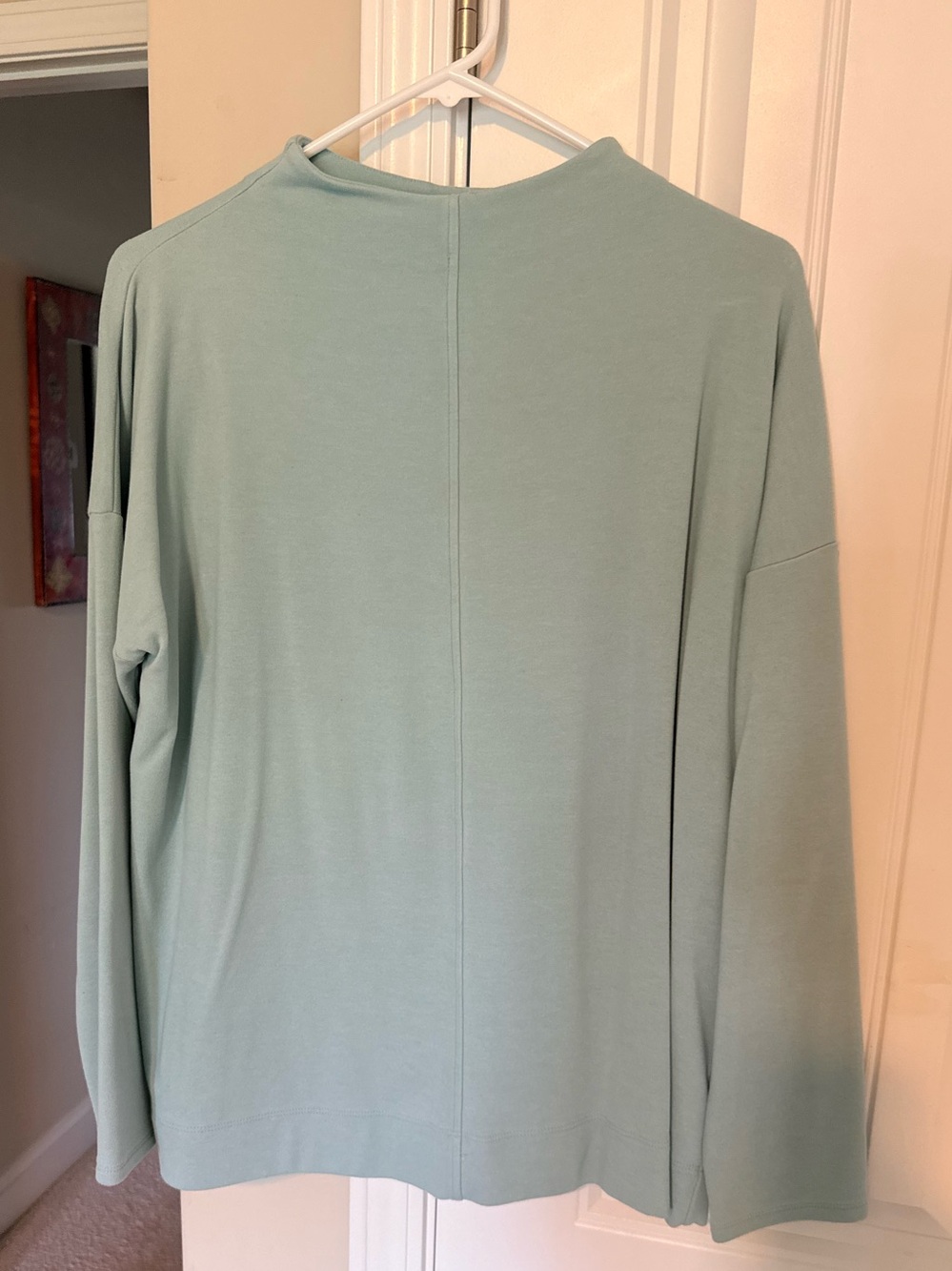 J Jill Light Sage Long-Sleeve Women’s Top - Casual Crewneck
